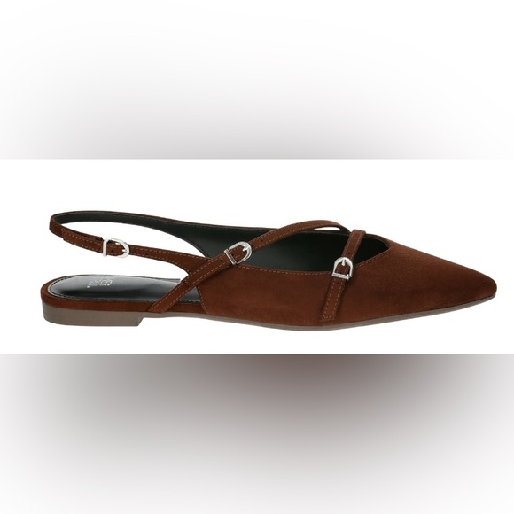 Time and Tru Women's Strappy Sling Back Flats - Picture 2 of 6